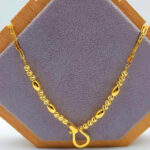 916 Gold Layered Bead Horseshoe Necklace
