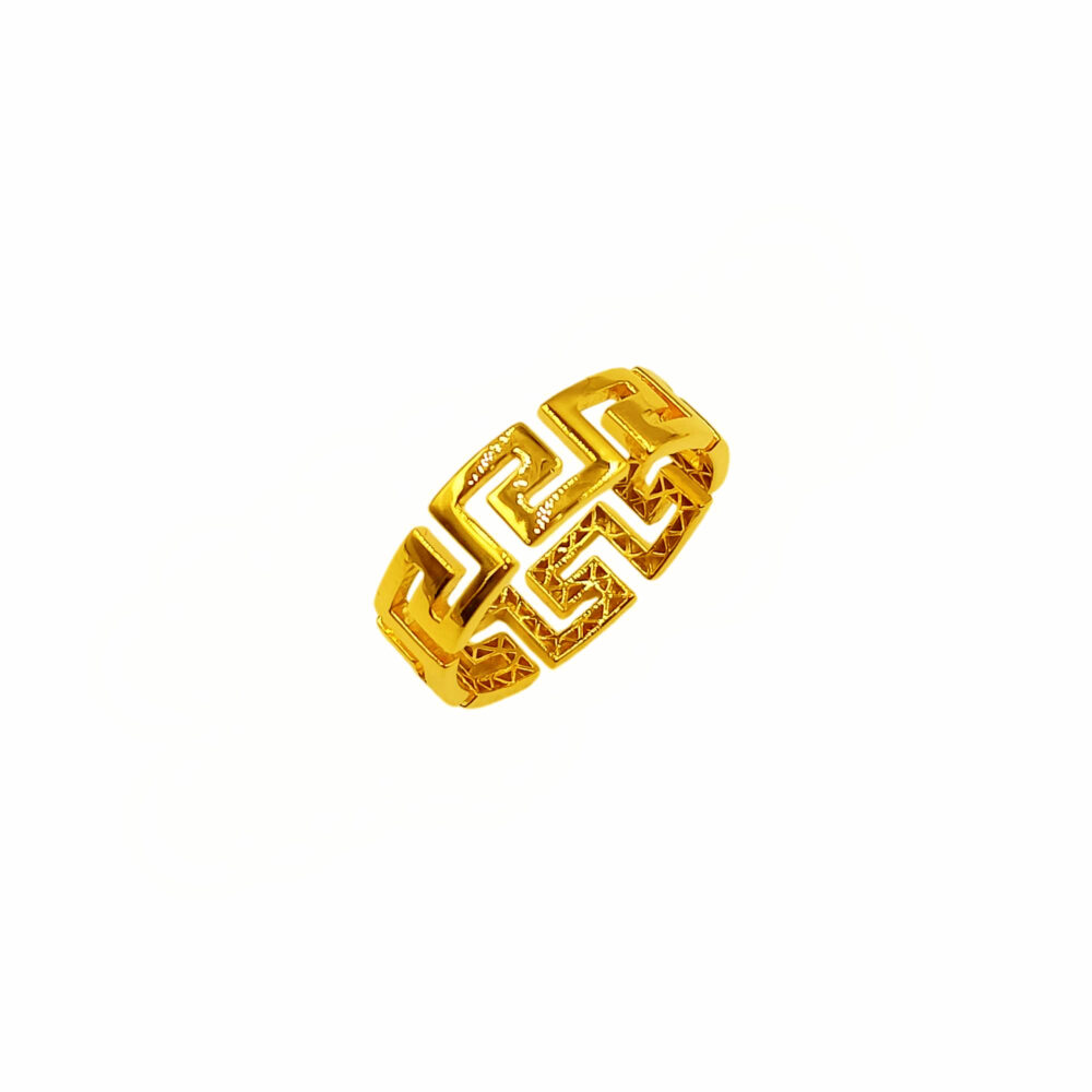 916 Gold Elegant Ring (6mm) - Image 2