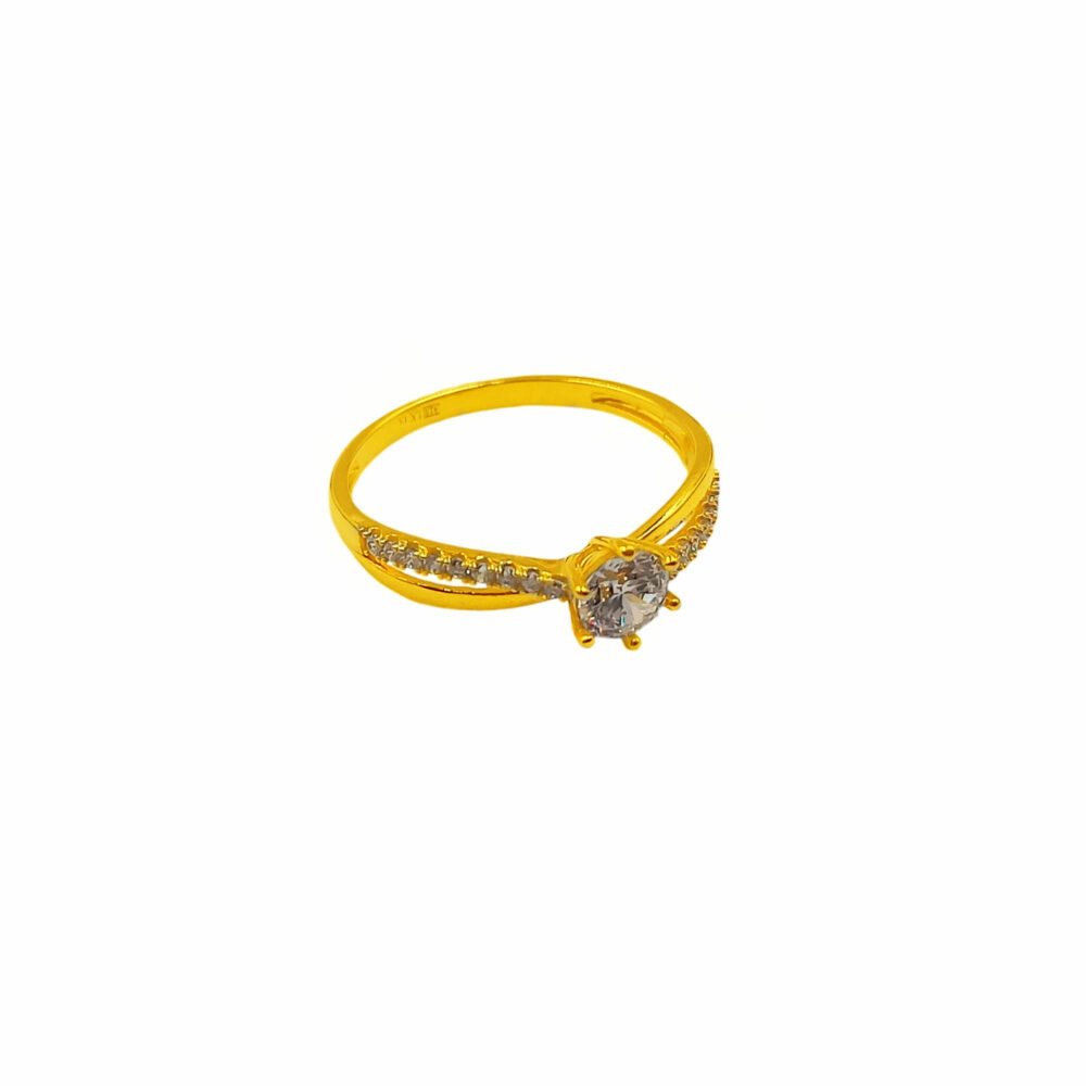 916 Gold Glory Zirconia Ring (6mm) - Image 2