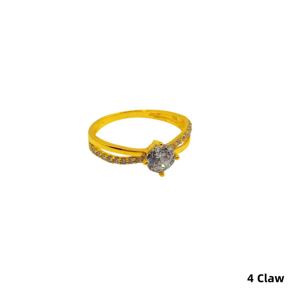 916 Gold Glory Zirconia Ring (6mm) - Image 3