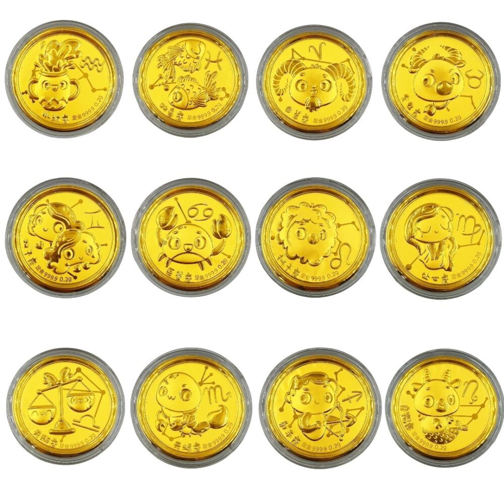 Red Packet 999 Pure Gold Coin ( 0.2G Twelve Constellations )