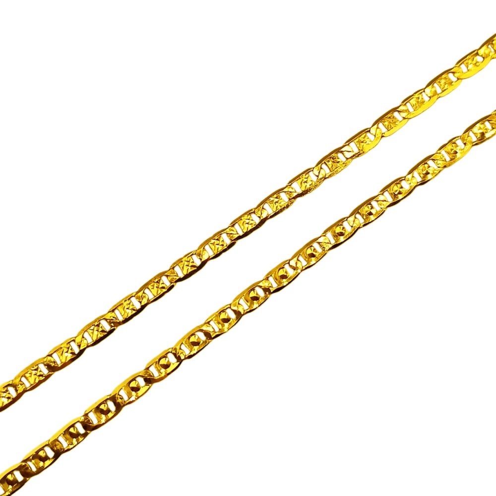 916 Gold Flat Link Chain (2.5mm) - Image 2