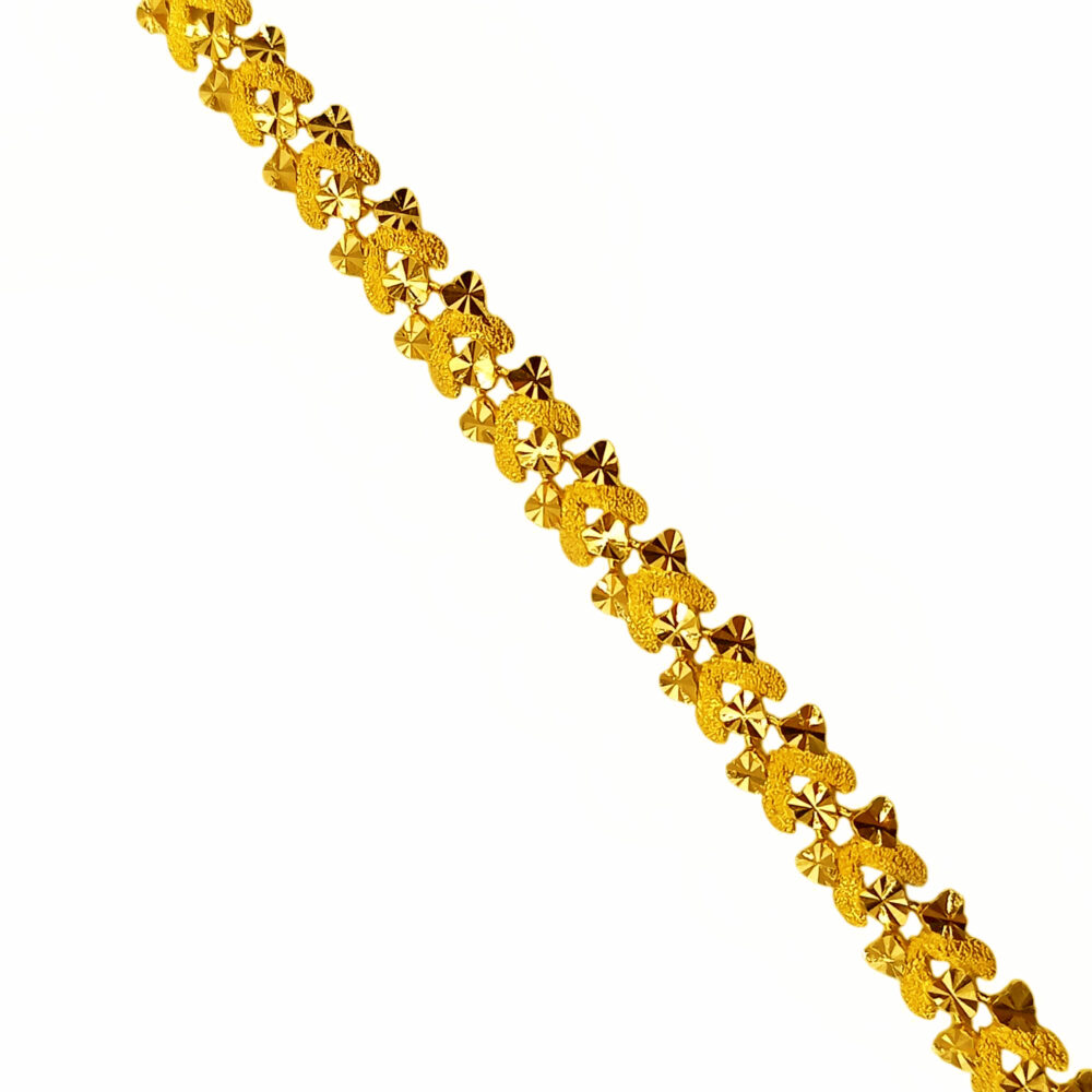 916 Gold Casting Heart Bracelet - Image 2