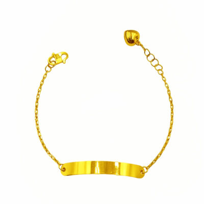 916 Gold Baby Bracelet With Plate