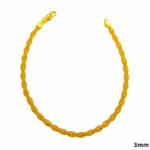 916 Gold Fancy Braided Bracelet ( 3mm ) - 2.94gm ( 16.5cm )