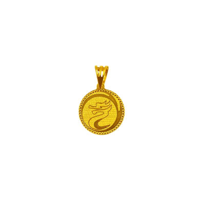 916 Gold Dragon Pendant
