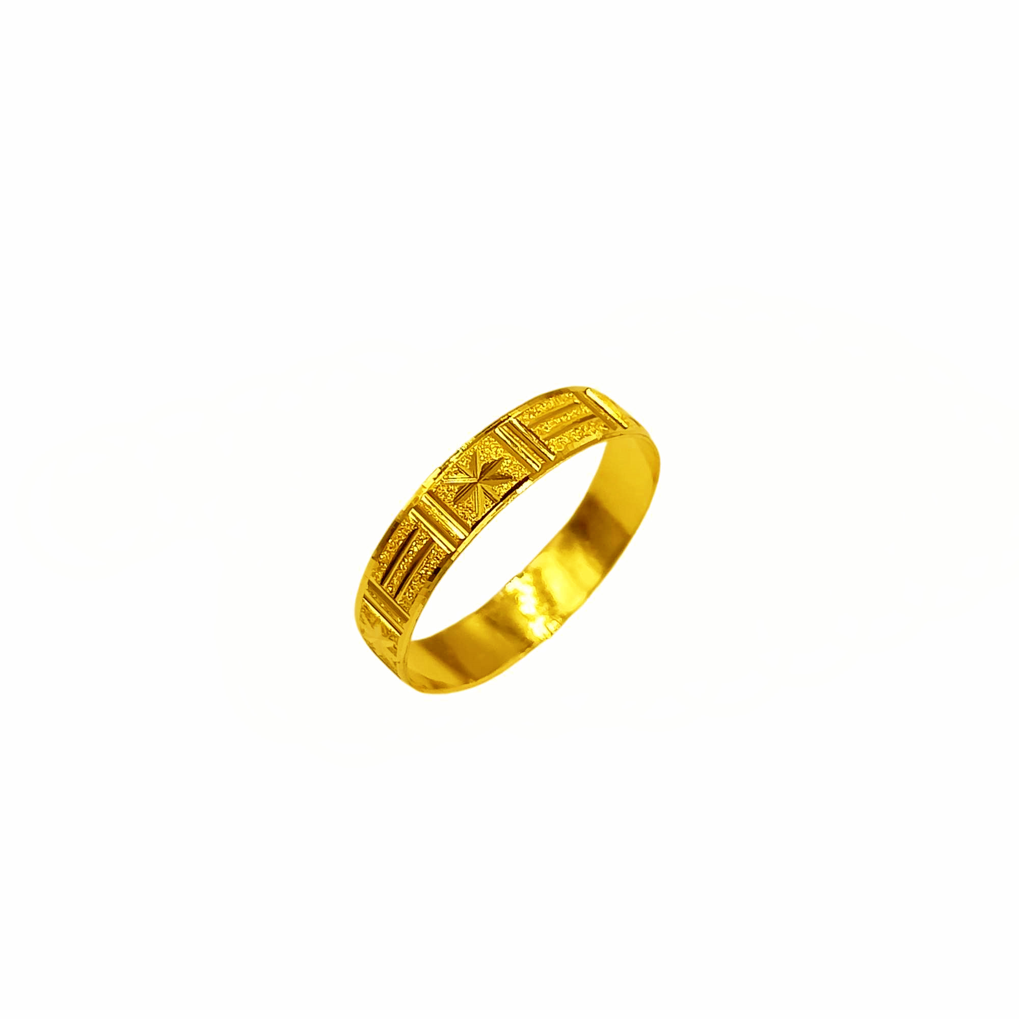 916 Gold Engagement Ring / Wedding Band (4mm) - Image 2