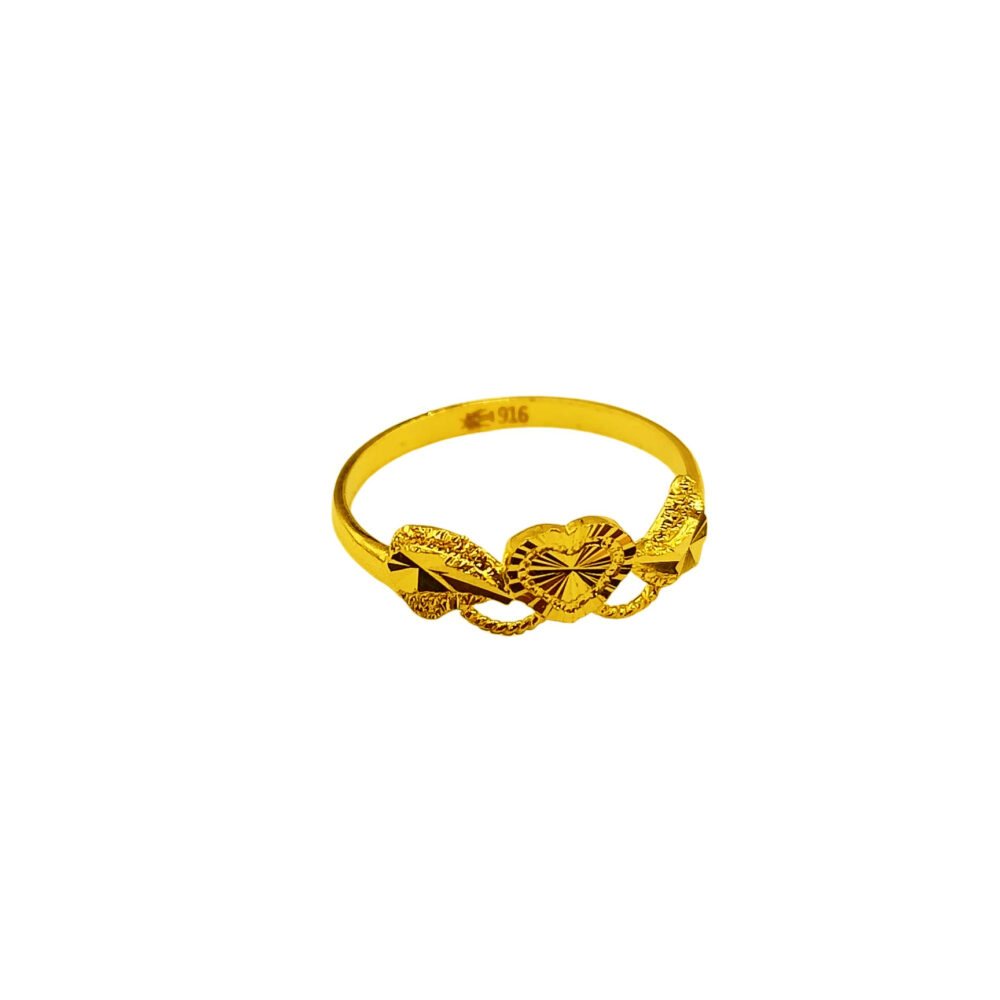 916 Gold Heart Ring - Image 2