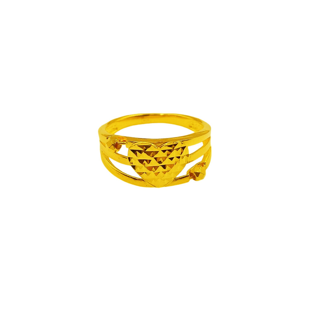 916 Gold Solo Heart Ring
