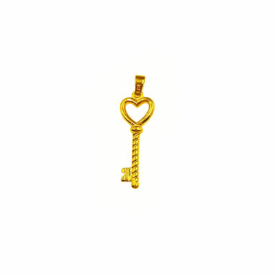 916 Gold Turkey Key Pendant