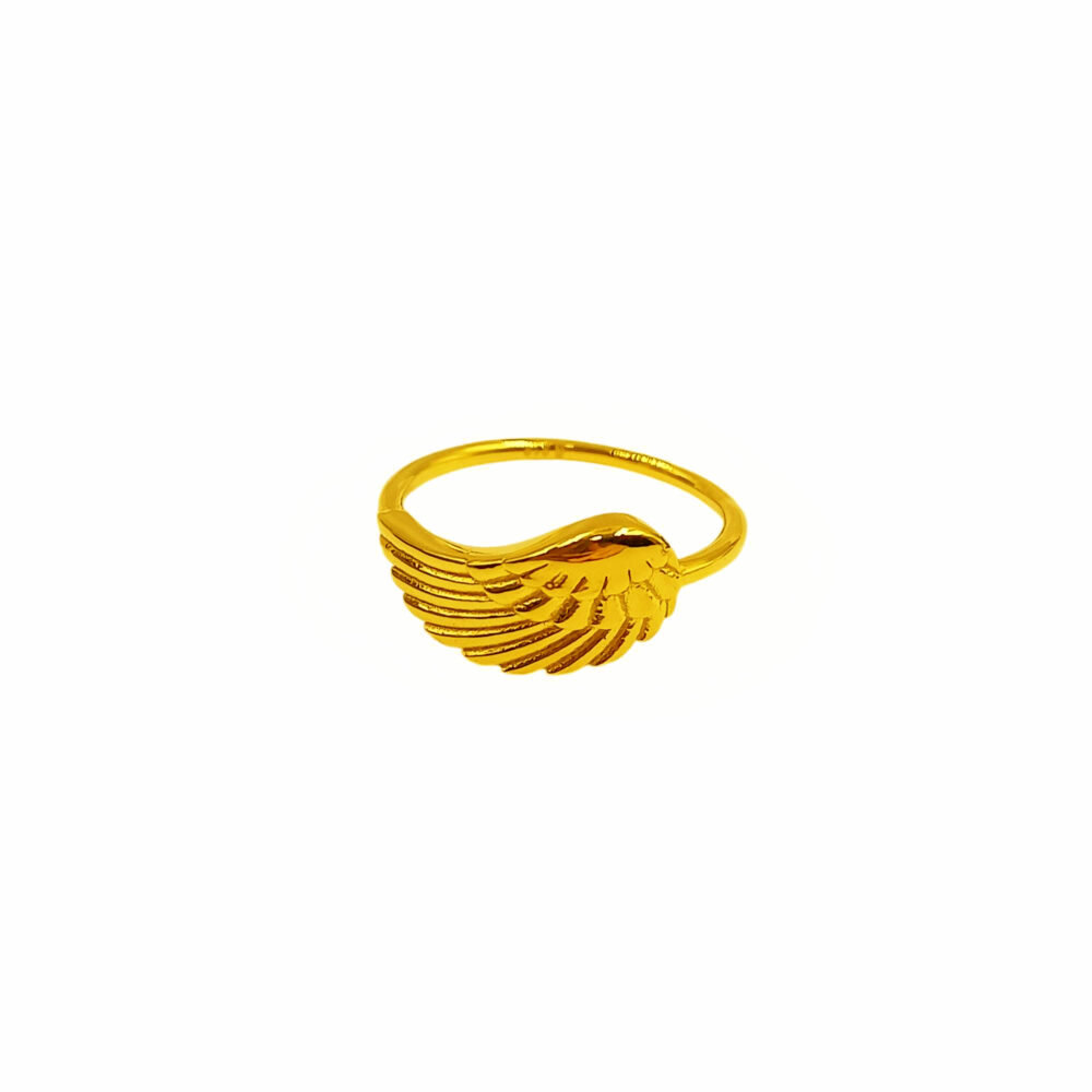916 Gold Turkey Angel Wing Ring