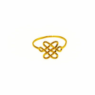916 Gold Turkey Wishful Knot Ring