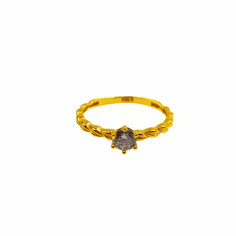 916 Gold Turkey Glory Zirconia Ring - Image 2