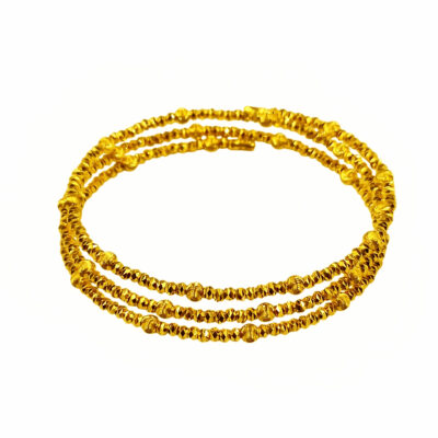 916 Gold 3 Layer Ball Spring Bangle