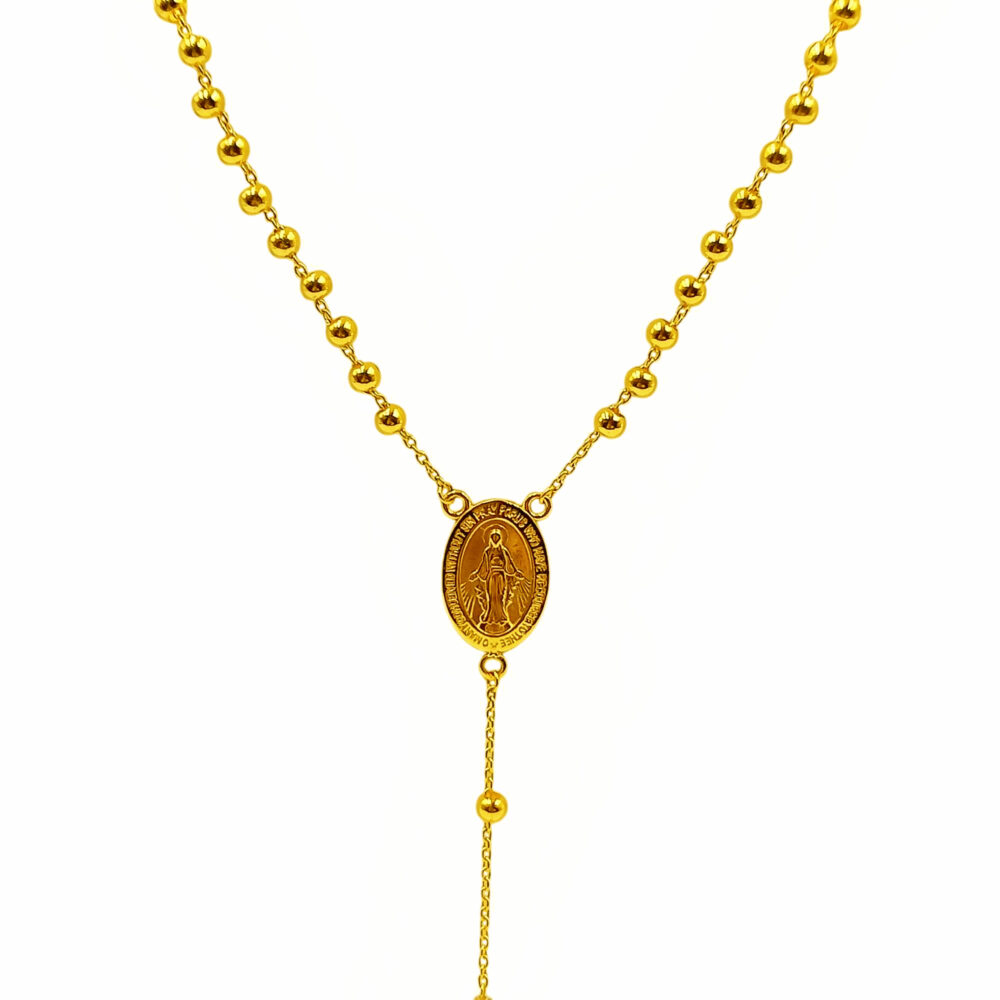 916 Gold Rosary Necklace - Image 3