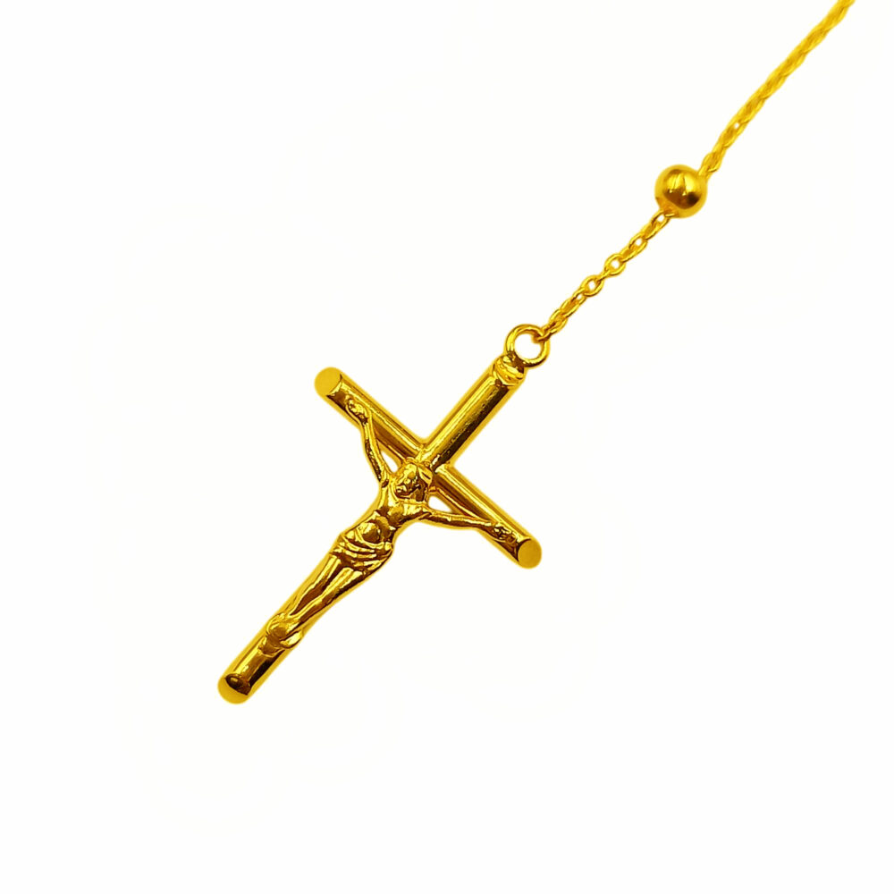 916 Gold Rosary Necklace - Image 4