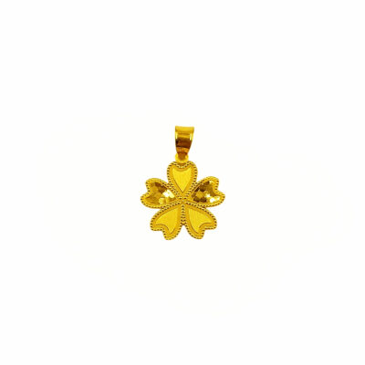 916 Gold Flower Honeycomb Pendant
