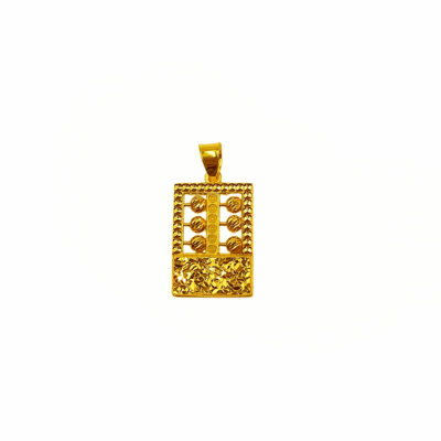 916 Gold Bling Bling Abacus Pendant