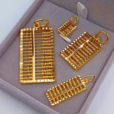 916 Gold Classic Abaucs Pendant