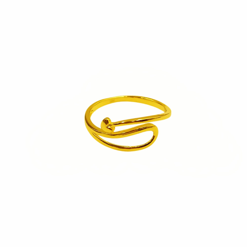 916 Gold Stylish Heart Ring