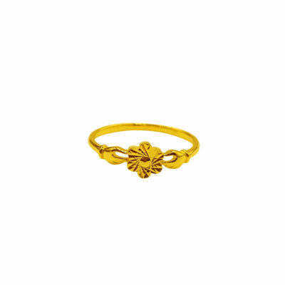 916 Gold Stylish Flower Ring