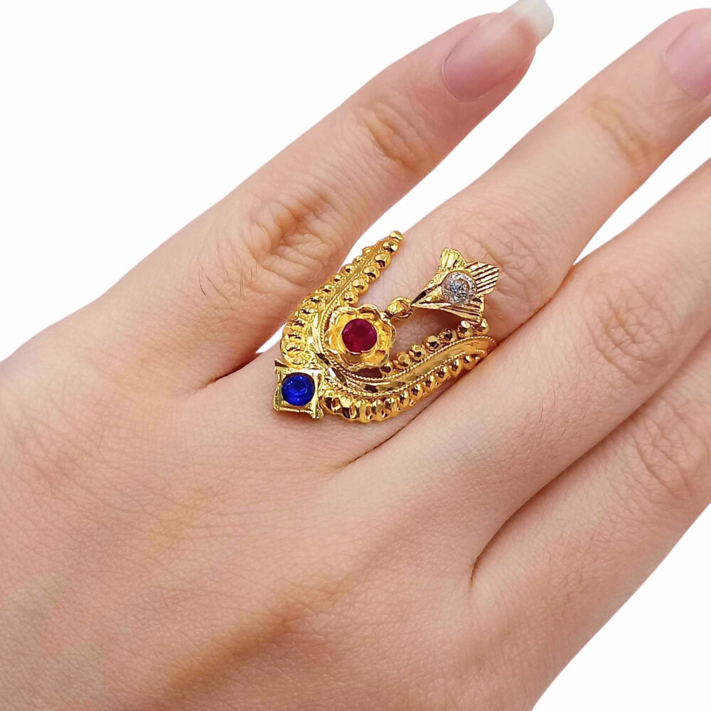 916 Gold Dangling Vanki Ring - Image 4