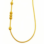 916 Gold Thali Chain With Mugappu ( Golden Ball ) - 3 Pounds