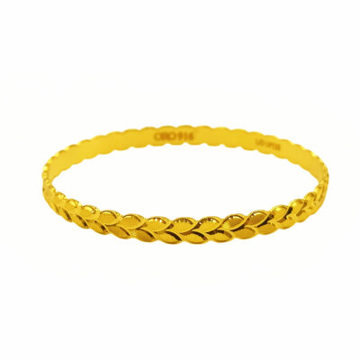 916 Gold Bombay Leaf Bangle ( 5mm )