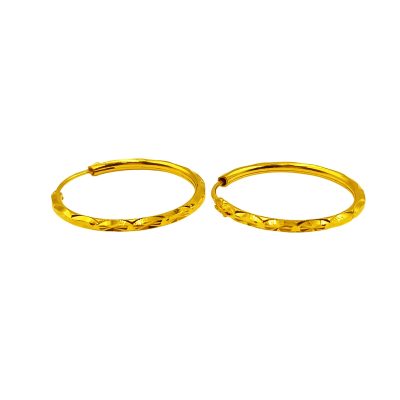 916 Gold Casting Hoop Earrings