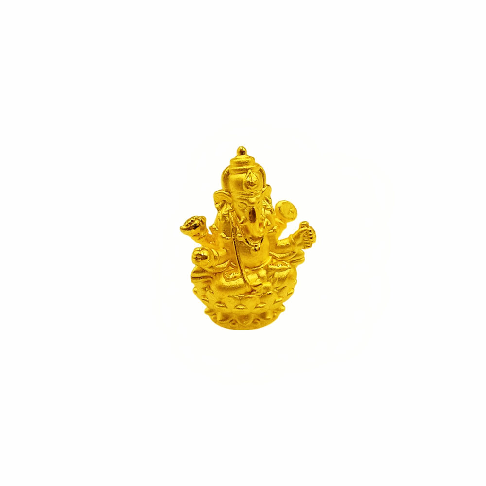 999 Pure Gold Ganesha Pendant Charm - Image 2