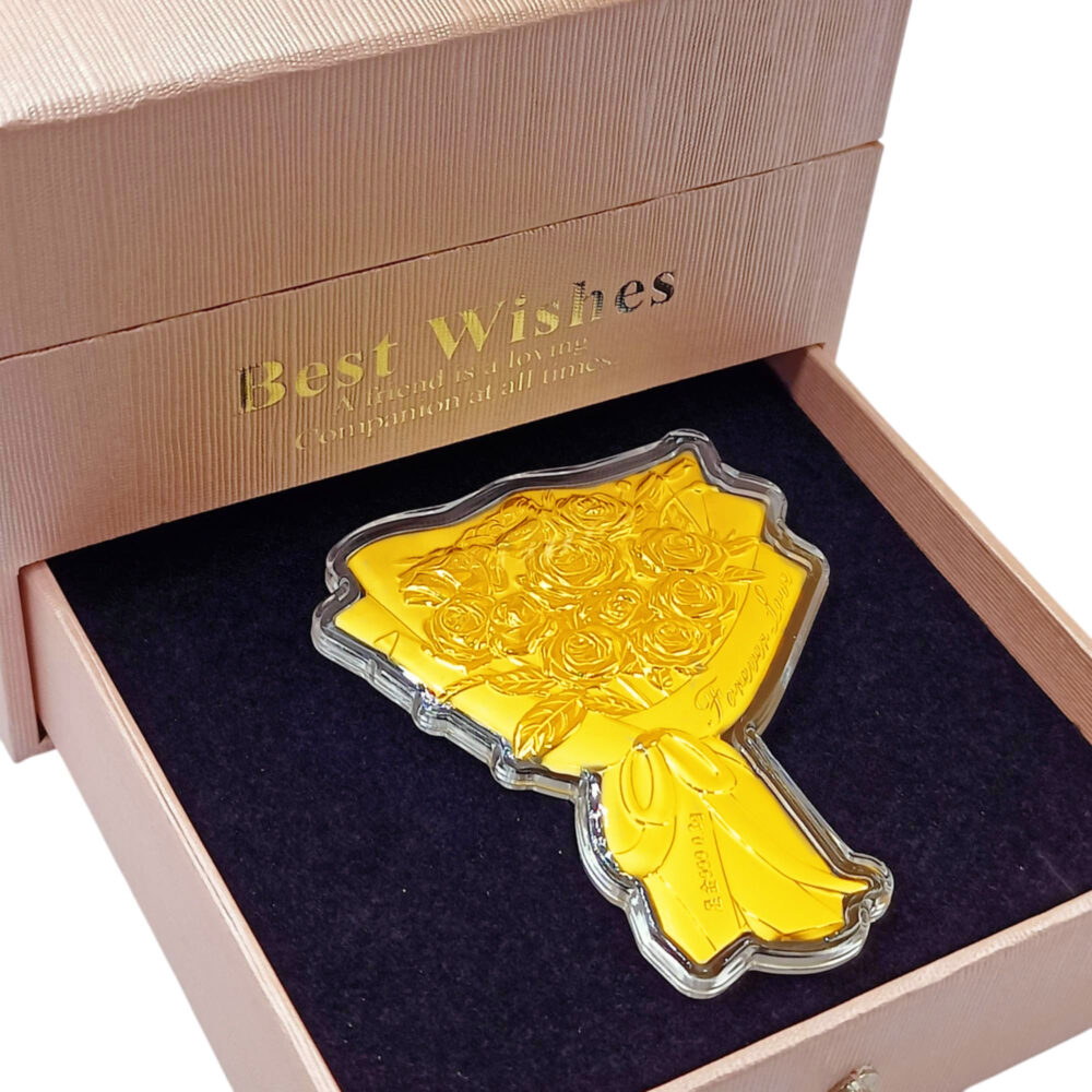 999 Pure Gold Note Blossoming Love Roses Bouquet ( 0.3gm ) - Image 7