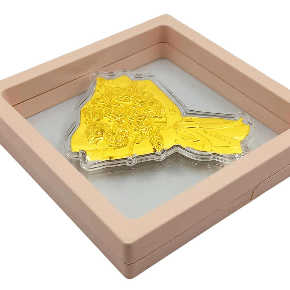 999 Pure Gold Note Blossoming Love Roses Bouquet ( 0.3gm ) - Image 4