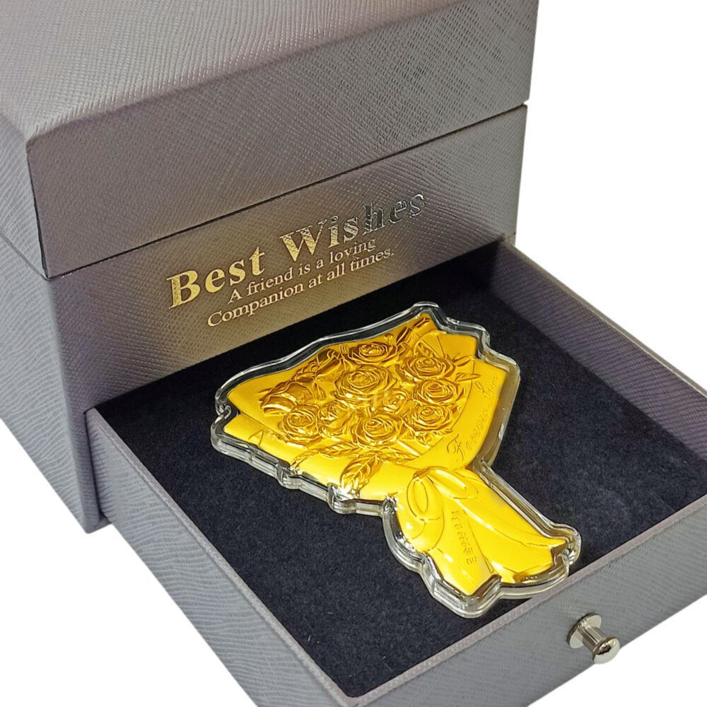 999 Pure Gold Note Blossoming Love Roses Bouquet ( 0.3gm ) - Image 11