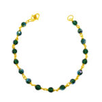 916 Gold Green Crystal Bracelet
