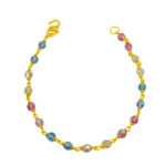 916 Gold Multicolor Crystal Bracelet  ( 3 Color )