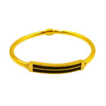 916 Gold 2 Layer Elephant Hair Bangle