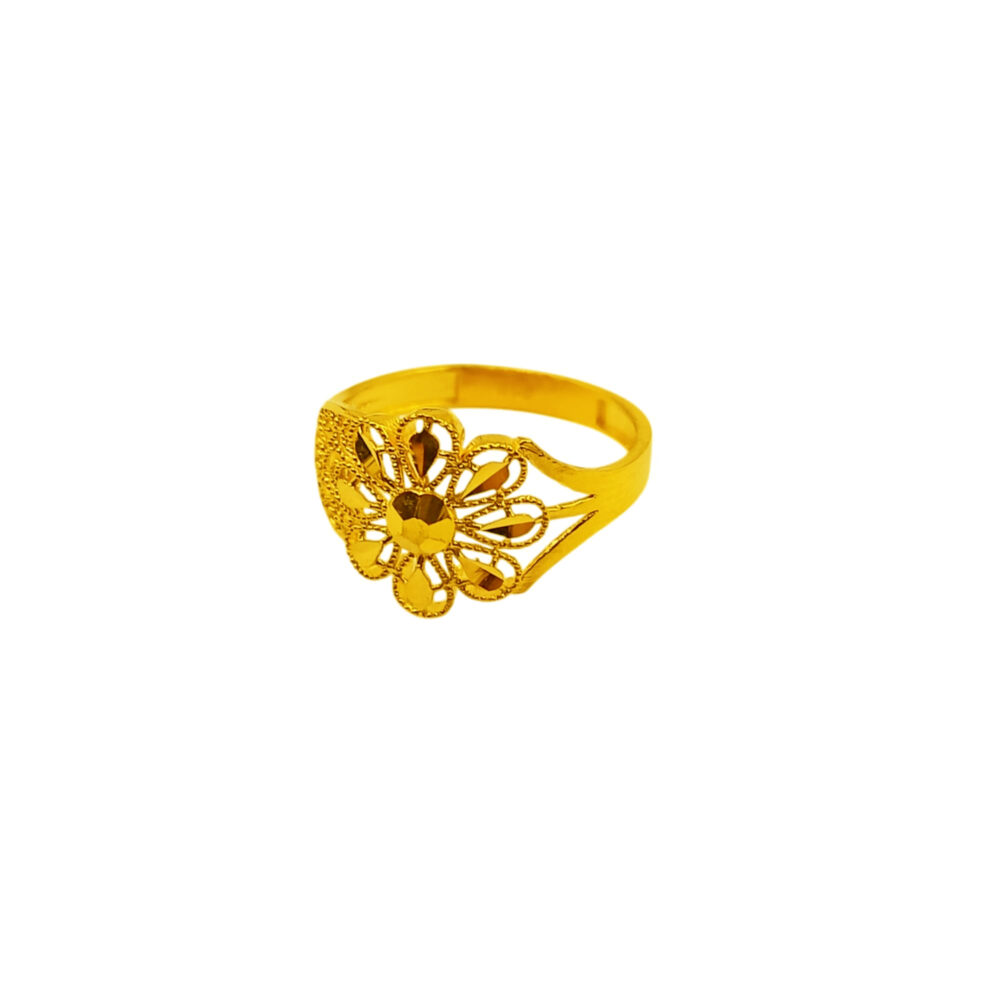 916 Gold Kuwait Flower Ring - Image 3