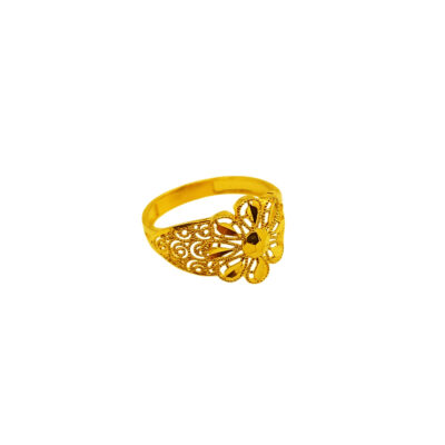 916 Gold Kuwait Flower Ring