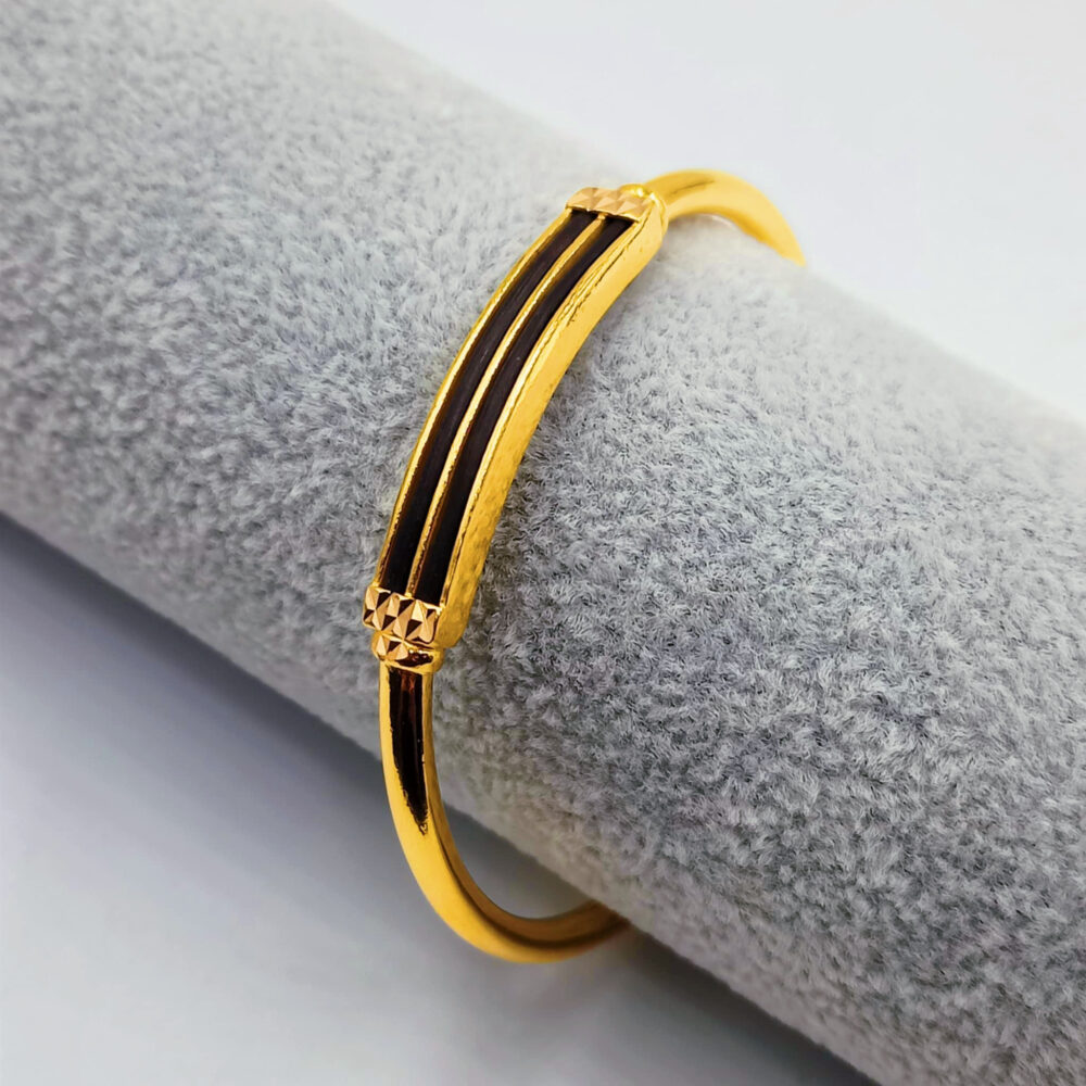916 Gold 2 Layer Elephant Hair Bangle - Image 2