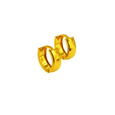 916 Gold Glitter Clip Earrings