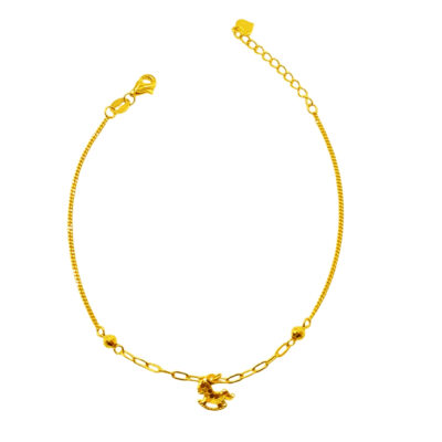 916 Gold Bling Bling Rocking Horse with Ball Bracelet