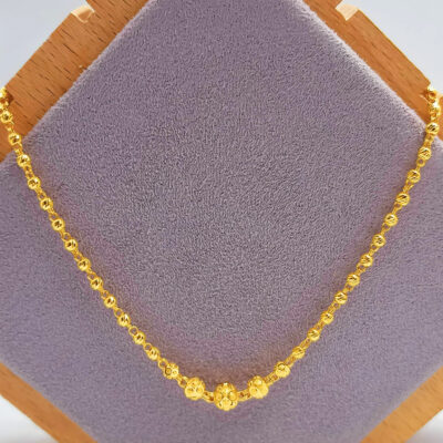 916 Gold Glitter Ball Necklace