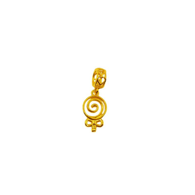 916 Gold Lollipop Pendant Charm