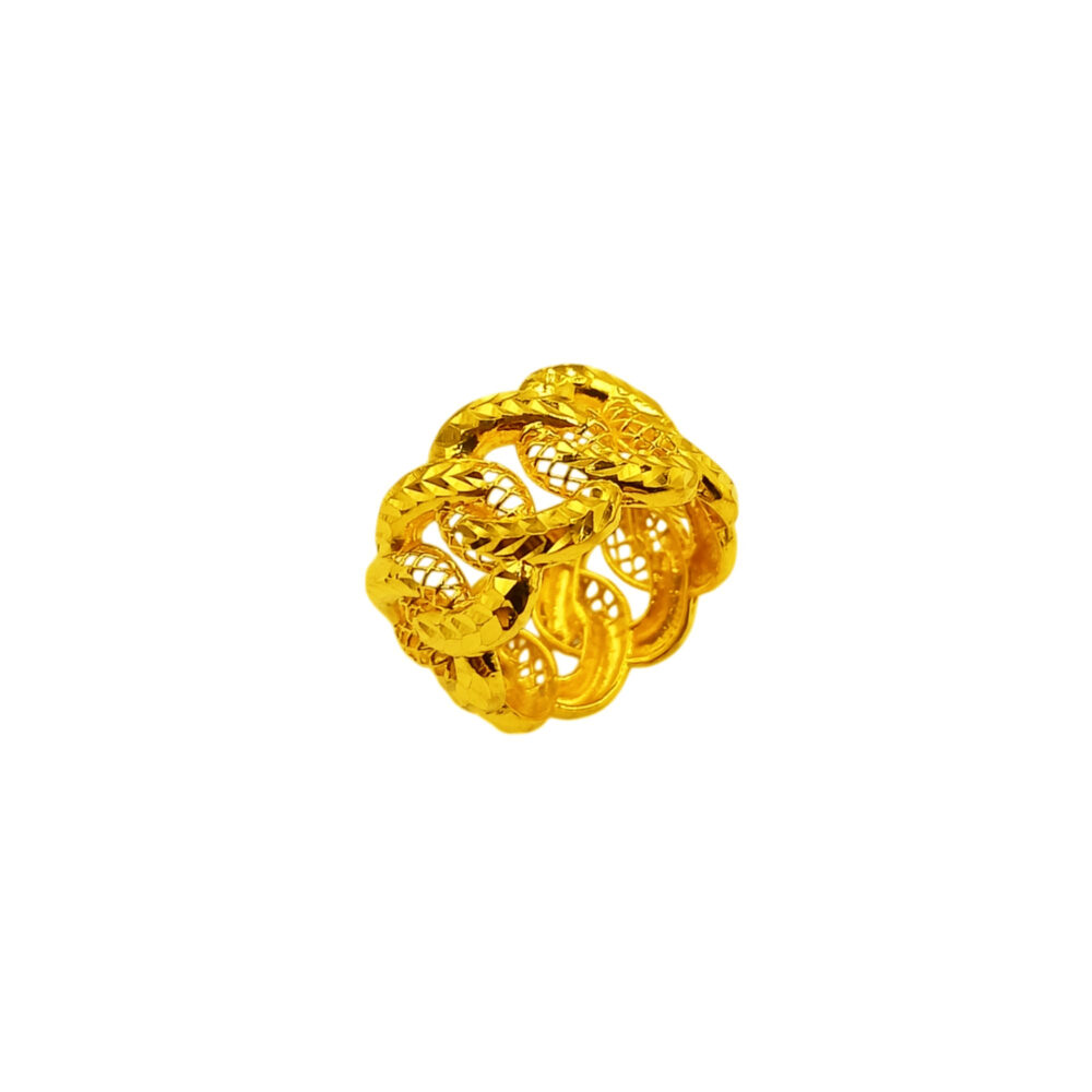 916 Gold Full Coco Ring (12mm) - Image 2