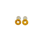 999 Pure Gold Coin Honeycomb Stud Earrings