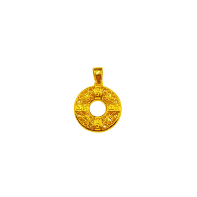 999 Pure Gold Elegant Round Pendant