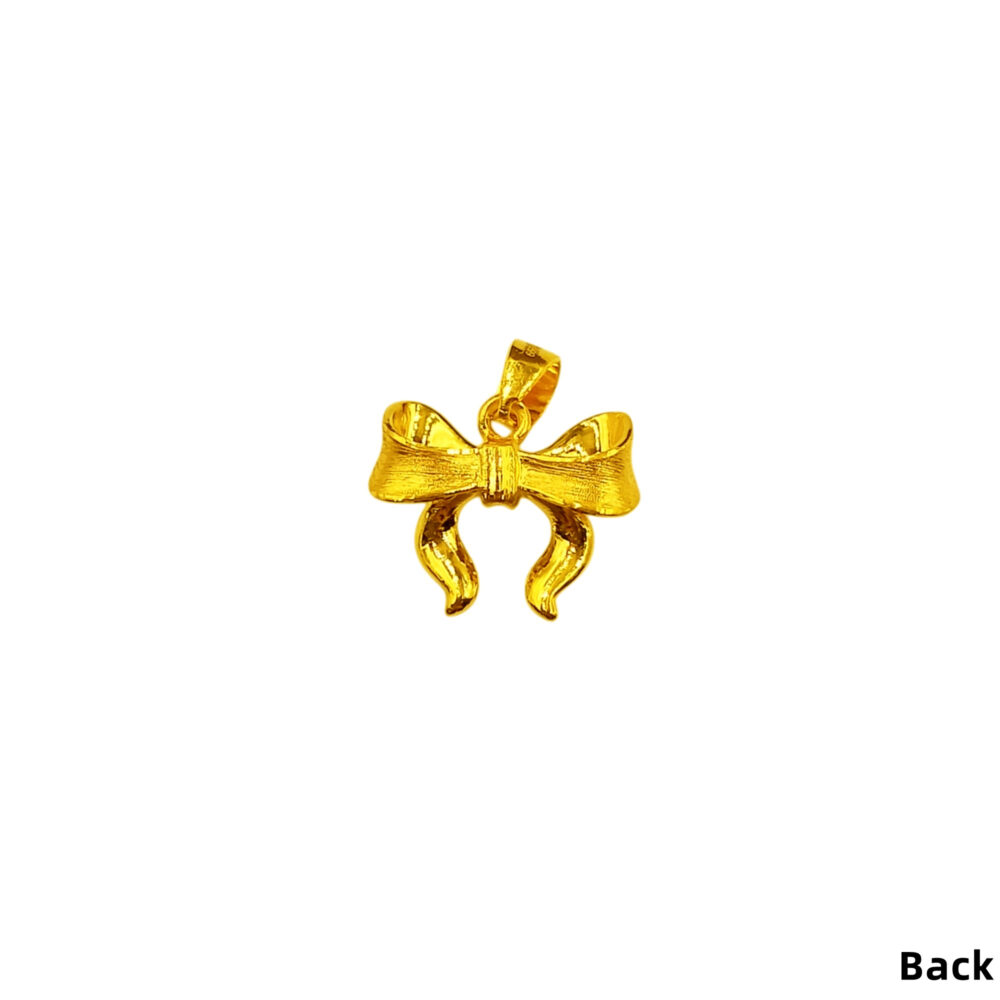 999 Pure Gold Ribbon Tie Pendant - Image 2
