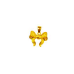 999 Pure Gold Ribbon Tie Pendant