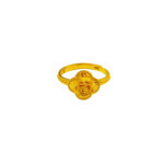 999 Pure Gold Bling Bling Rose Ring ( Adjustable )