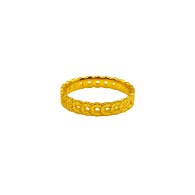 999 Pure Gold Bling Bling Coin Ring